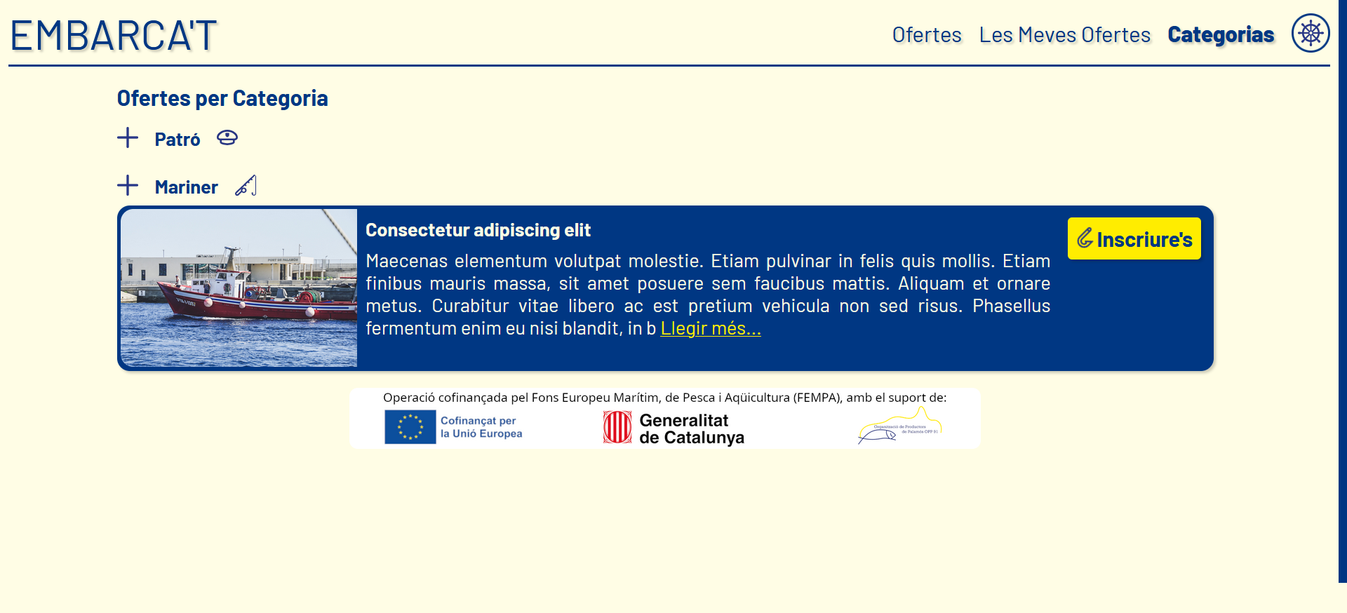 Ofertes per Llocs