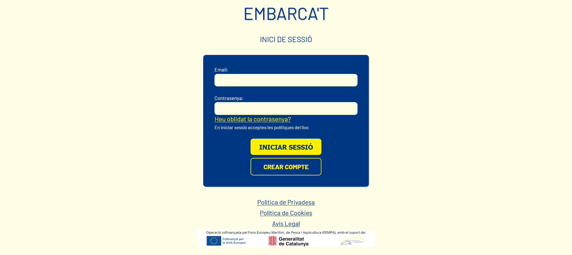 Formulari de Login